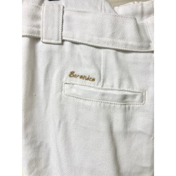 Berenice Never Ending Fun High Waisted Belted Trouser Short White Women's 38 / 6 - Picture 3 of 5